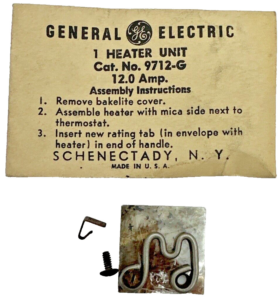 General Electric 9712-G Thermal Overload Heating Element, new (J)