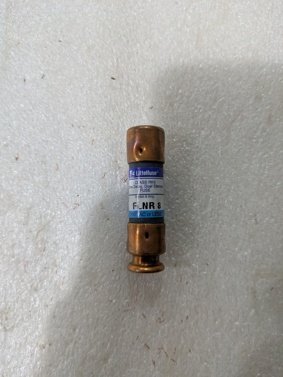 LITTLEFUSE CLASS RK5 TIME DELAY, DUAL ELEMENT FUSE FLNR 8 250VAC (LOT OF 11)