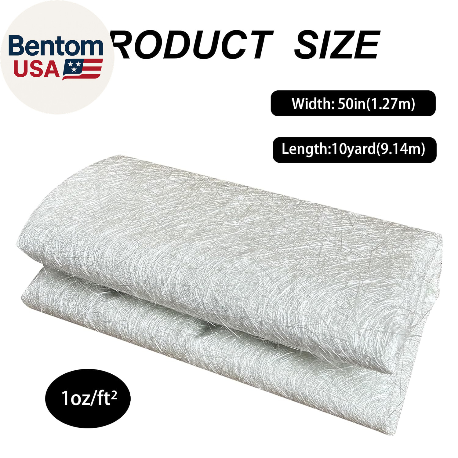 Fiberglass Chopped Strand Mat Cloth, 10 Yards X 50” Fiberglass Mat, 1Oz, Suit f