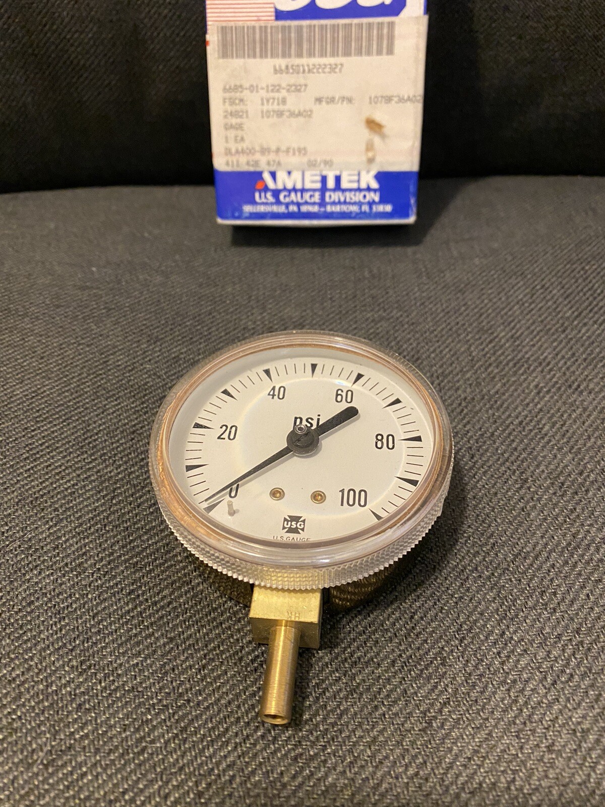 NEW AMETEK USG 0-100 PSI PRESSURE GUAGE 1078F36A02