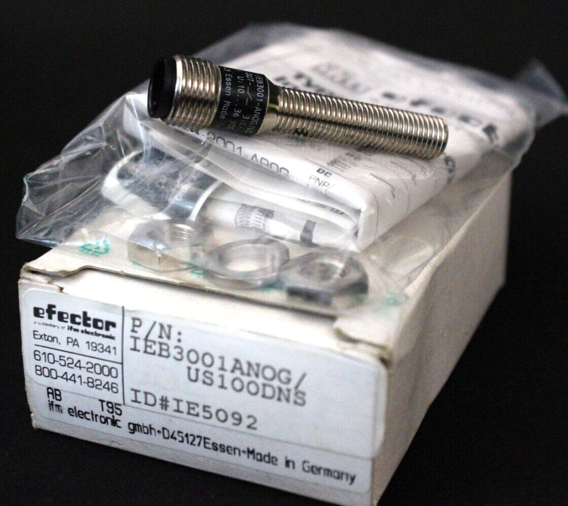 New Old Stock IFM EFECTOR IE5092 SENSOR IEB3001-ANOG/US-100-DNS Germany