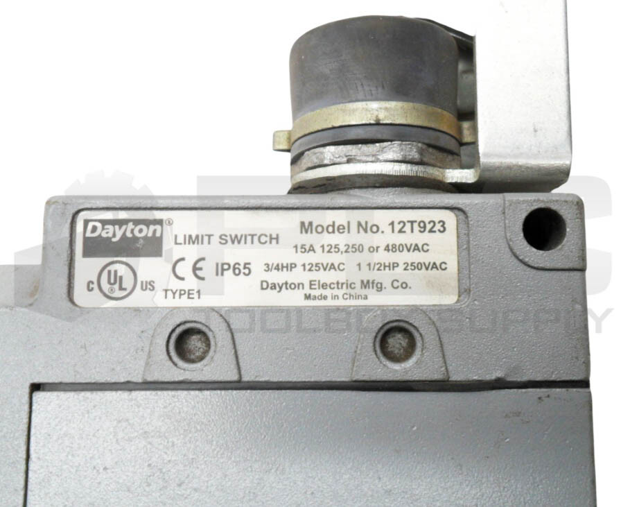 NEW DAYTON 12T923 LIMIT SWITCH 15A 480VAC 3/4HP