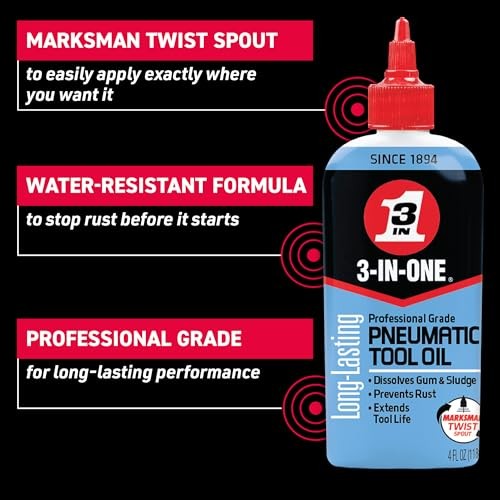 3-IN-ONE Pneumatic Tool Drip Oil, 4 oz.