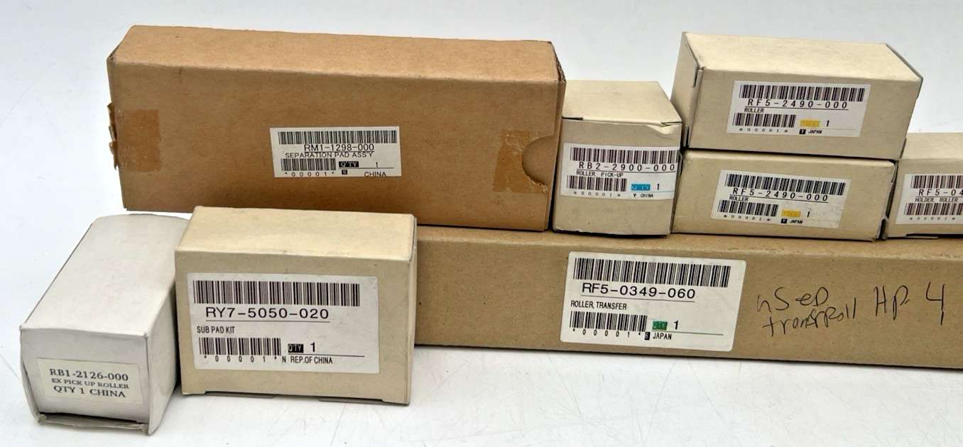 HP HEWLETT PACKARD LASERJET 4 AND OTHERS PARTS ROLLERS PICK-UP ARMS HOLDERS ETC