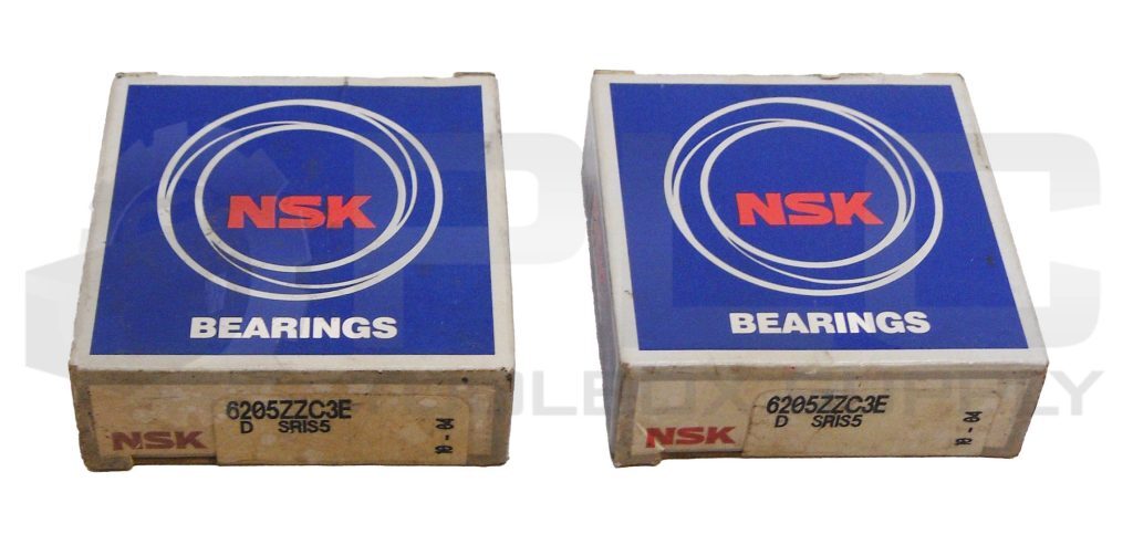 LOT OF 2 SEALED NEW NSK 6205ZZC3E DEEP GROOVE BALL BEARING