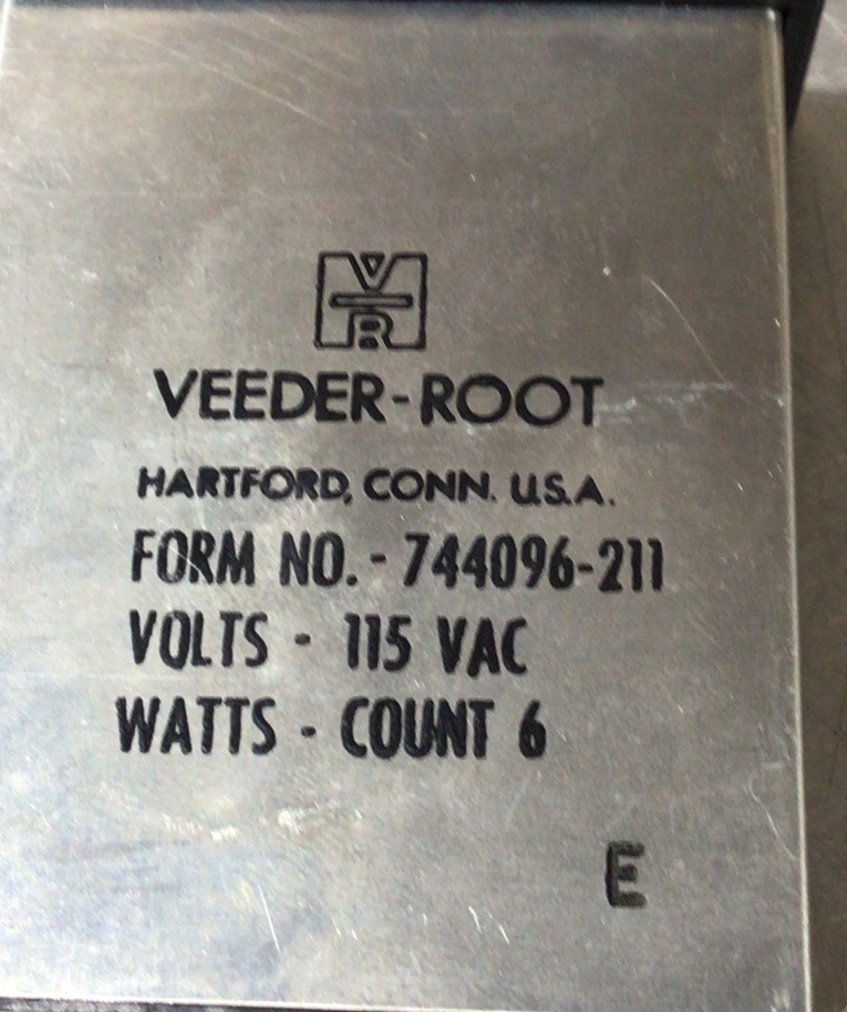 Veeder Root 744096-211 6-Digit Panel Mount Counter
