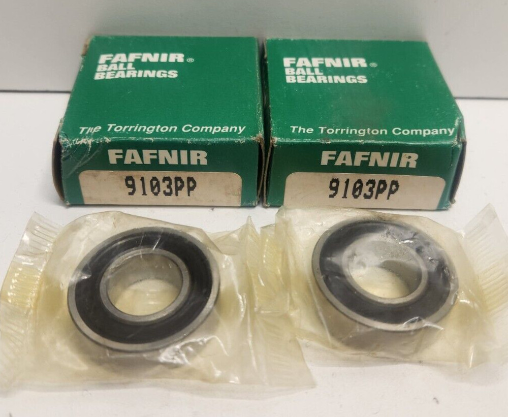 LOT OF 2 NEW IN BOX! FAFNIR 17MM ID X 35MM OD X 10MM BEARINGS 9103PP