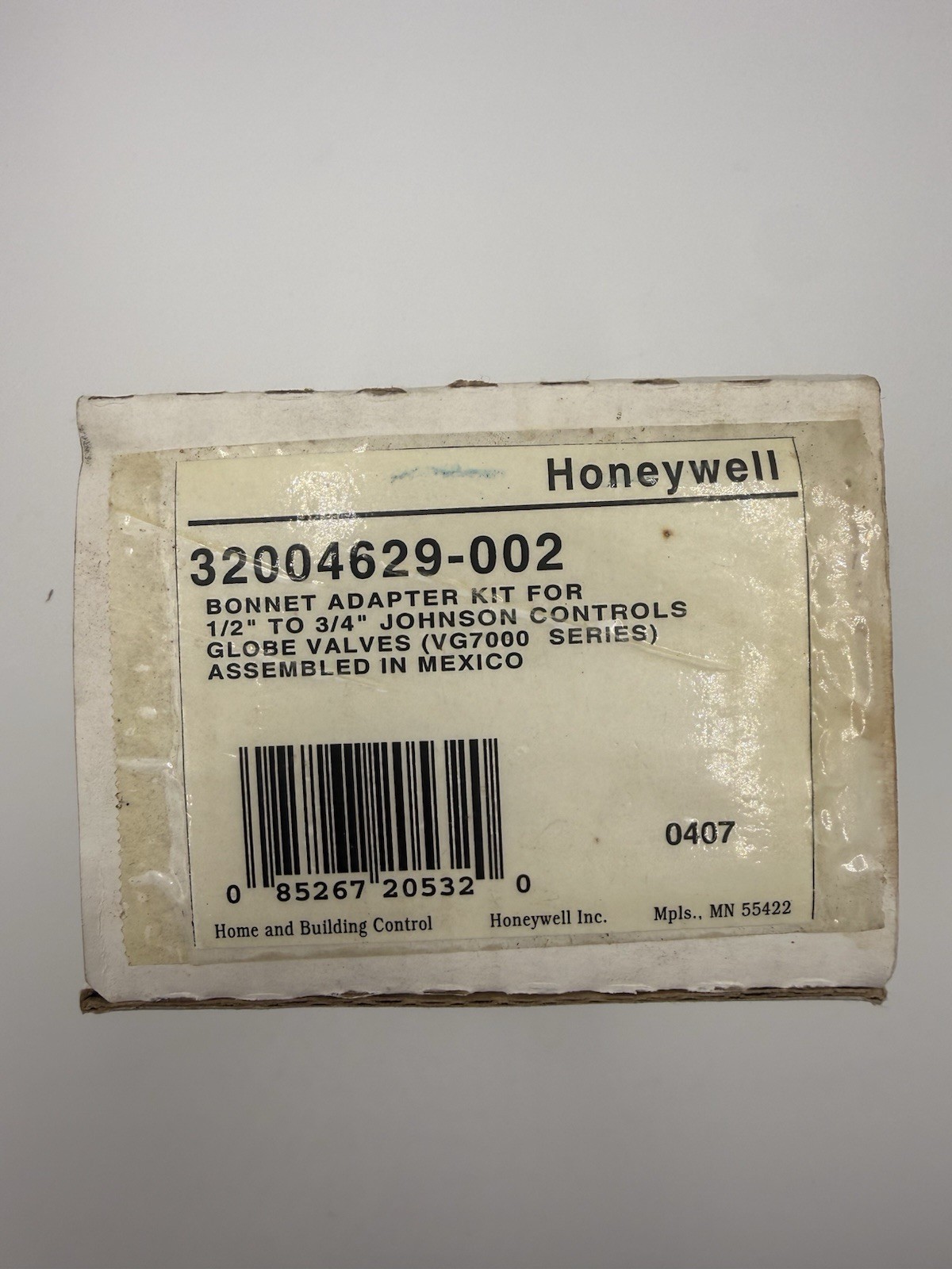 Honeywell 32004629-002 Bonnet Adapter Kit For 1/2”-3/4” Globe Valves (VG7000)