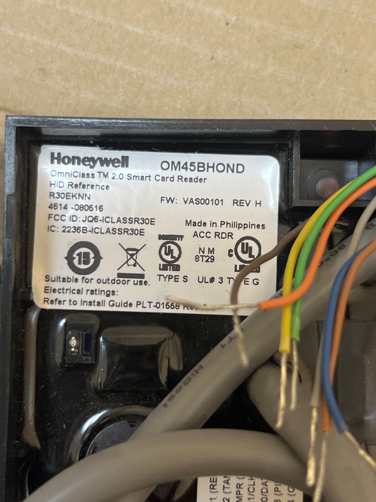 Honeywell Access OM45BHOND OmniClass 2.0 Smart Card Reader