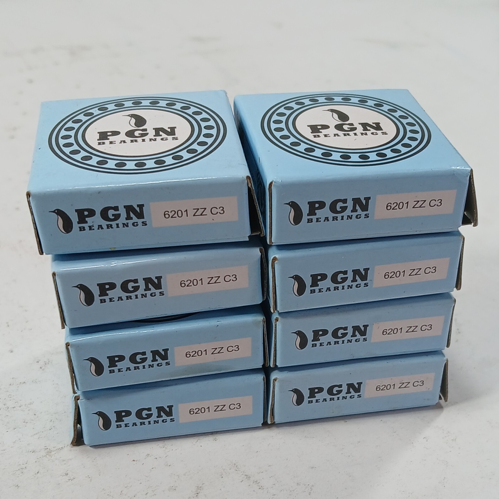 8 NEW PGN 6201-ZZ-C3 DEEP GROOVE BALL BEARING NIB ***MAKE OFFER***
