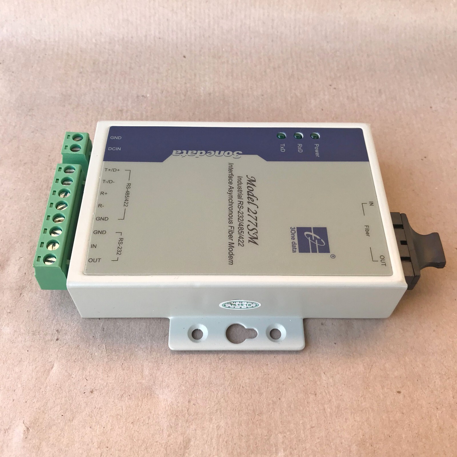 3ONEDATA 277SM INTERFACE ASYNCHRONOUS FIBER MODEM MODEL277-S-SC-20KM