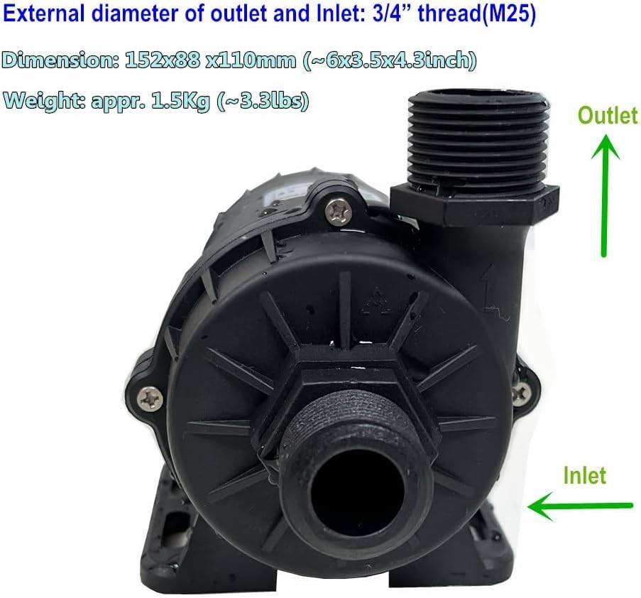SHYSKY Heavy Duty Low Noise 24V 120W Micro Brushless DC Water Pump DC60G-24120S-