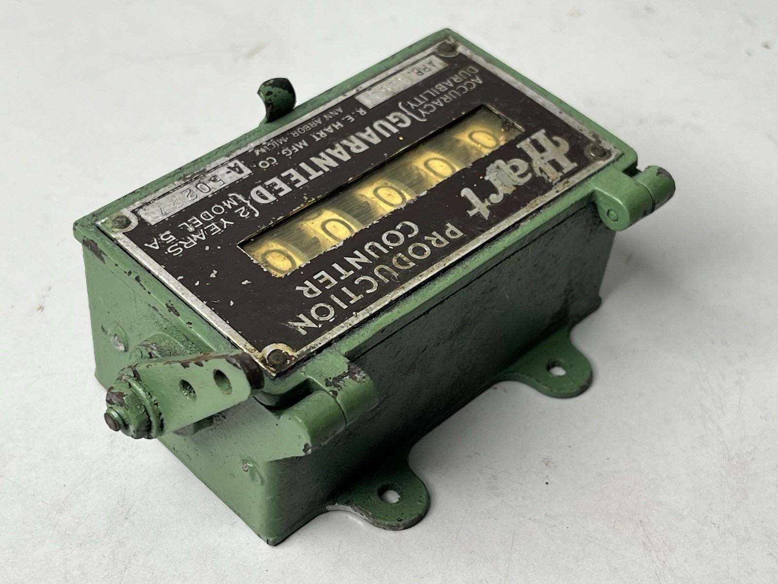 R.E. Hart MFG. CO. 1952 Mechanical Production Counter Model 5A Vintage USA