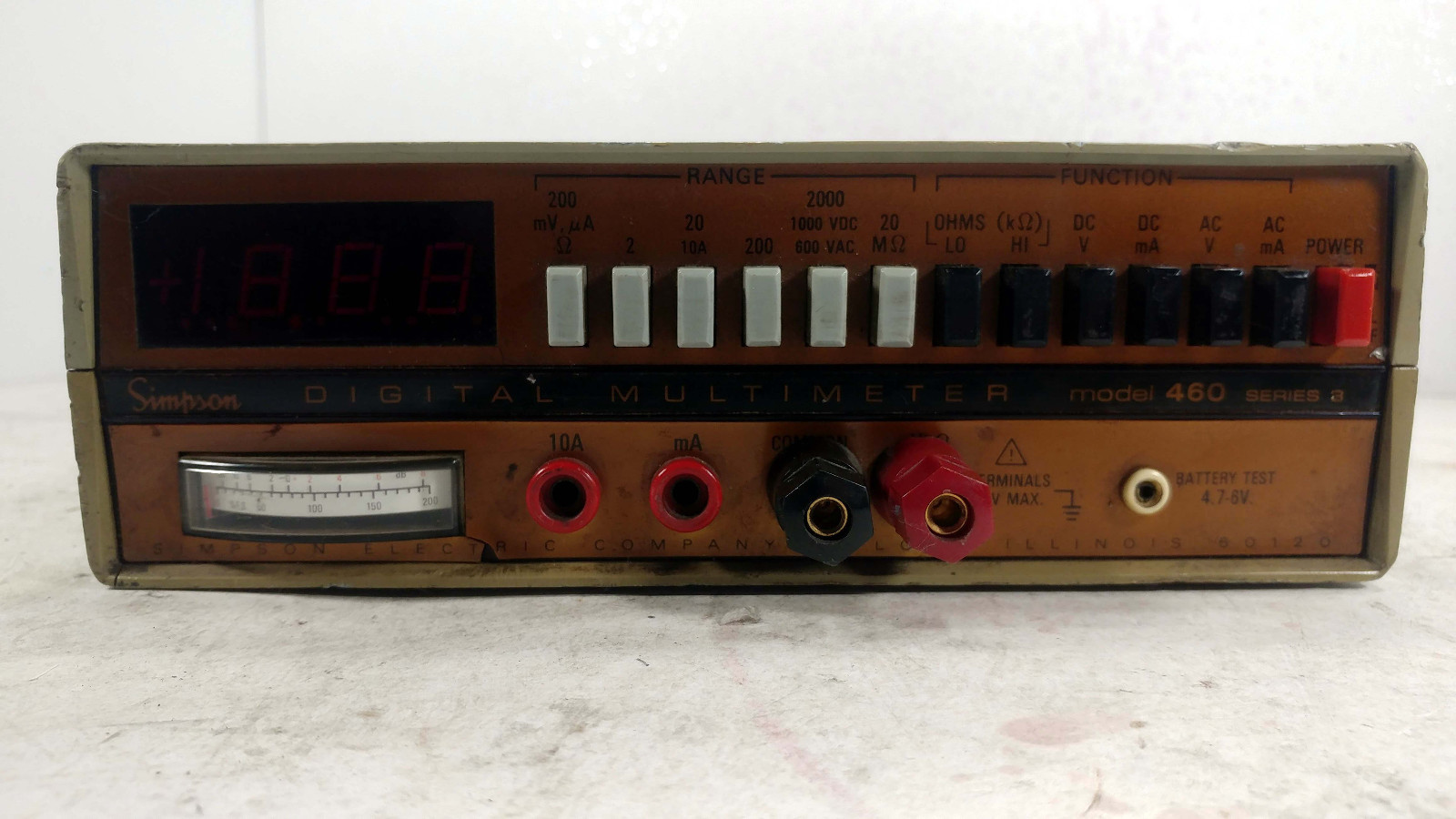 1 USED SIMPSON 460D SERIES 3 DIGITAL MULTIMETER ***MAKE OFFER***