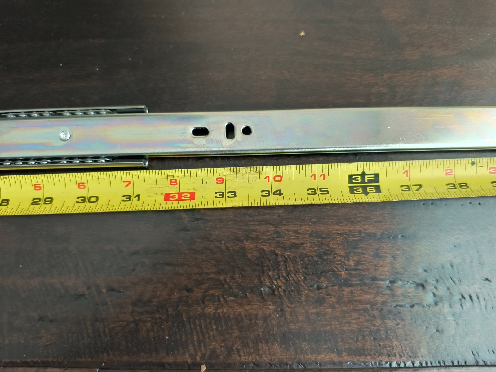 (Qty 2) Drawer Rail/ Slide with ball bearing 21-1/2″ closed; 43 1/4″ open/extend