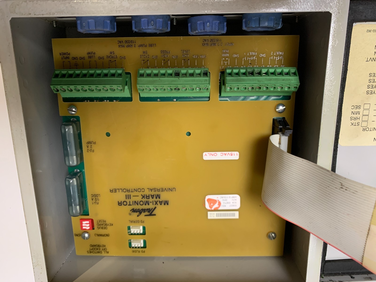 Trabon Maxi-Monitor Mark-III Universal Controller 163-310-000 115VAC