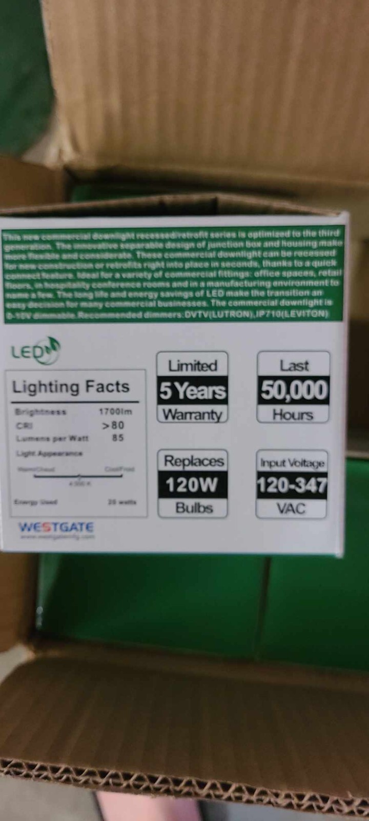 WESTGATE CRLC-EGN-20W-40K-D / CRLCEGN20W40KD (BRAND NEW)