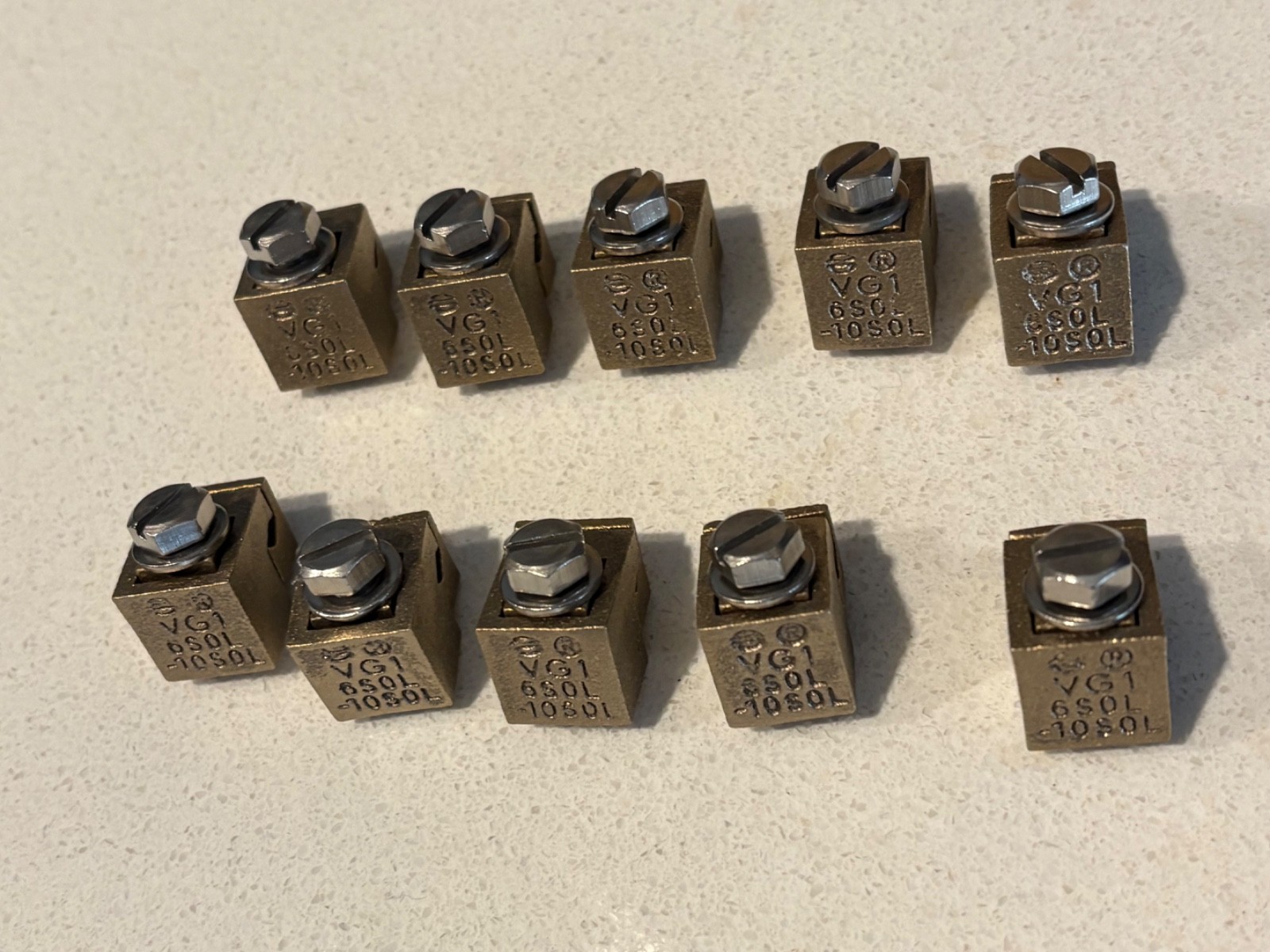 Burndy VG1 VISEIT Vice Clamp #10090342 Copper Alloy Connector #6-#10 Sol 10-PACK