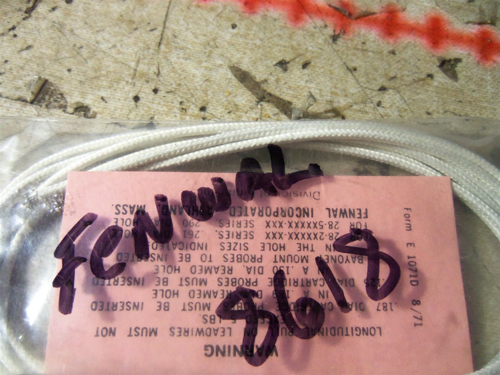 NEW Fenwal 8618 Wiring Connector Cord Cable *FREE SHIPPING*