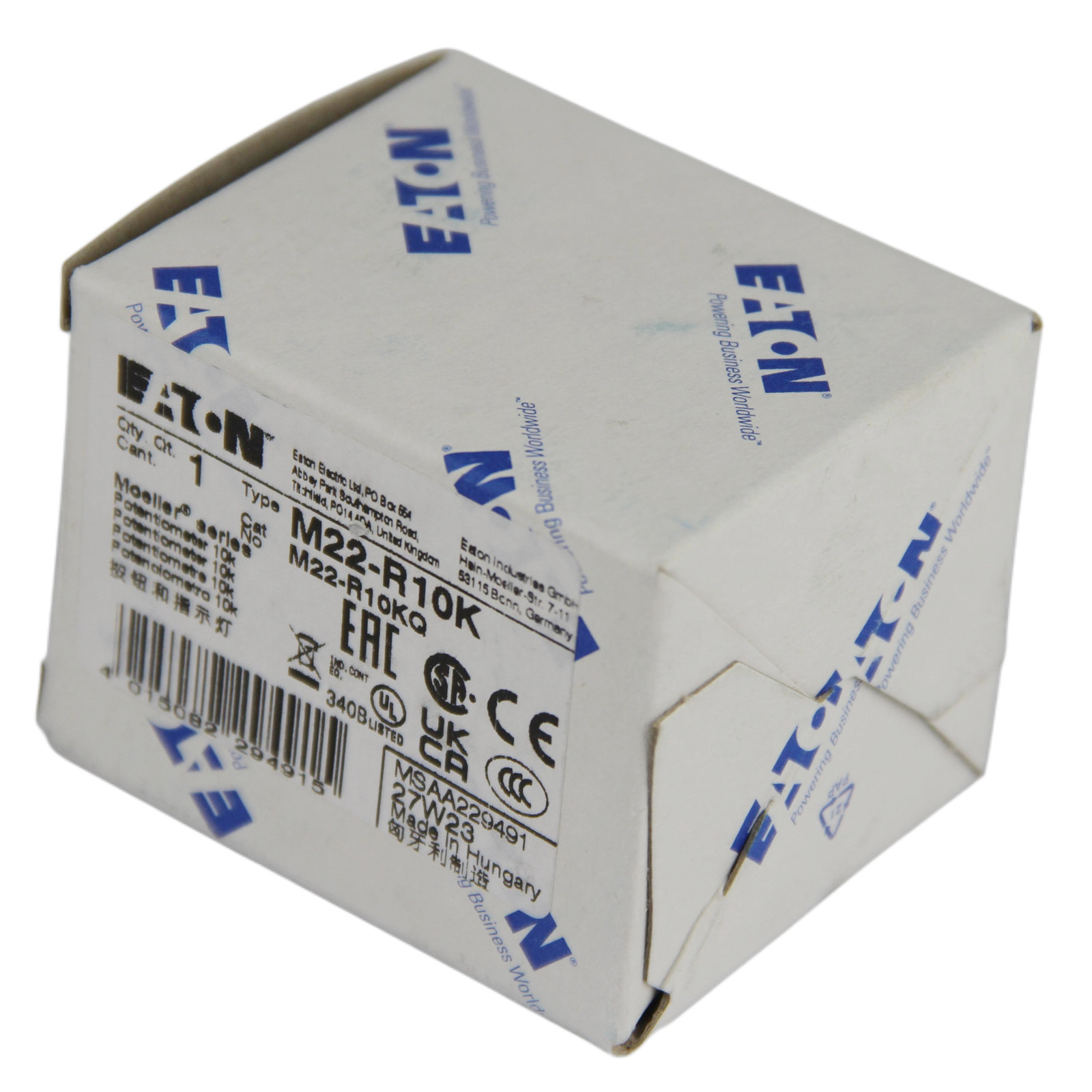 One Brand New EATON MOELLER M22-R10K 10k Potentiometer – US Stock