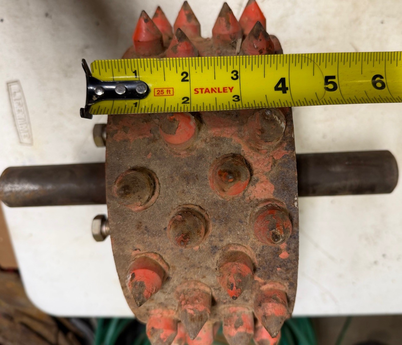 Conical Log Feeder Wheel With Shaft, See Description