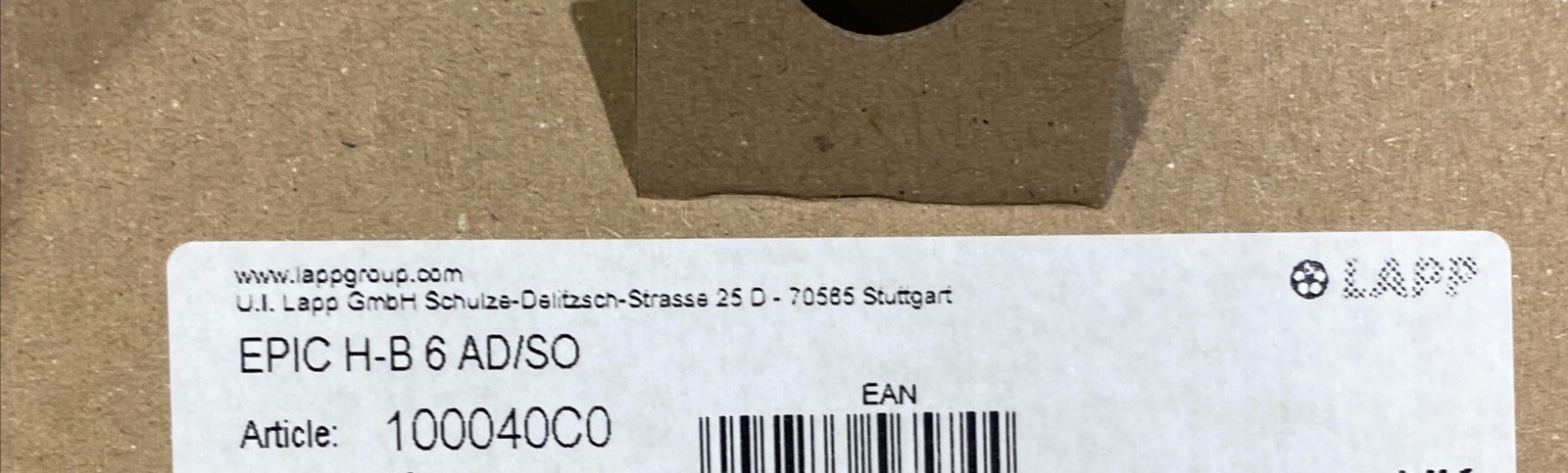 LAPP 100040C0 EPIC H-B 6 AD/SO NEW ( Qty 1)