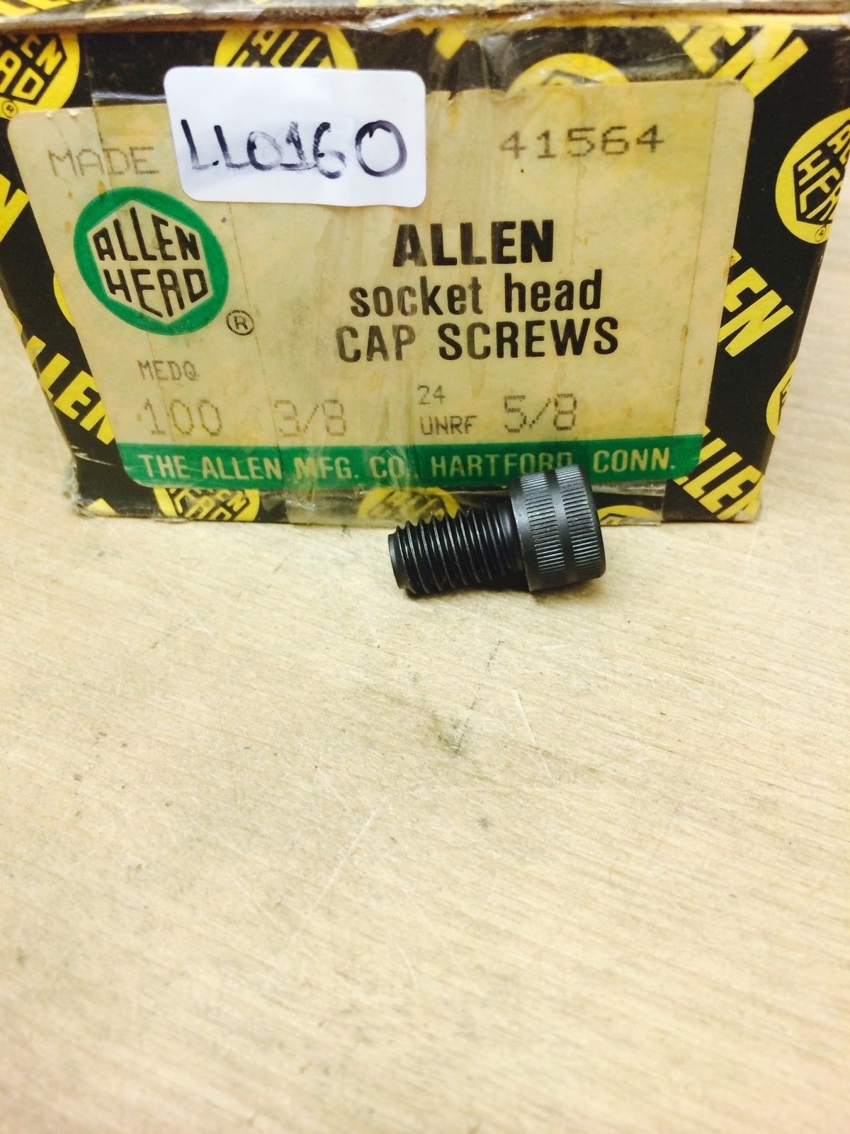 3/8-24 X 5/8 SOCKET HEAD CAP SCREW #41564 ALLEN 100 PCS (LL0160-1)