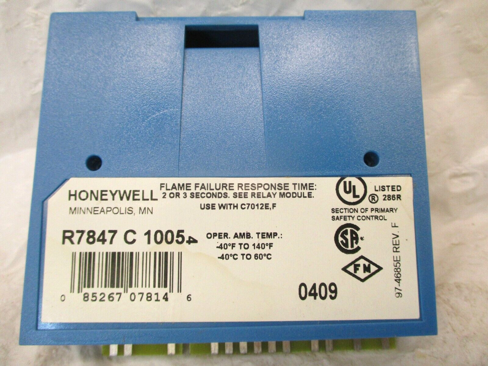 Honeywell R7847 C 1005 97-4685E Flame Amplifier A6988WVS