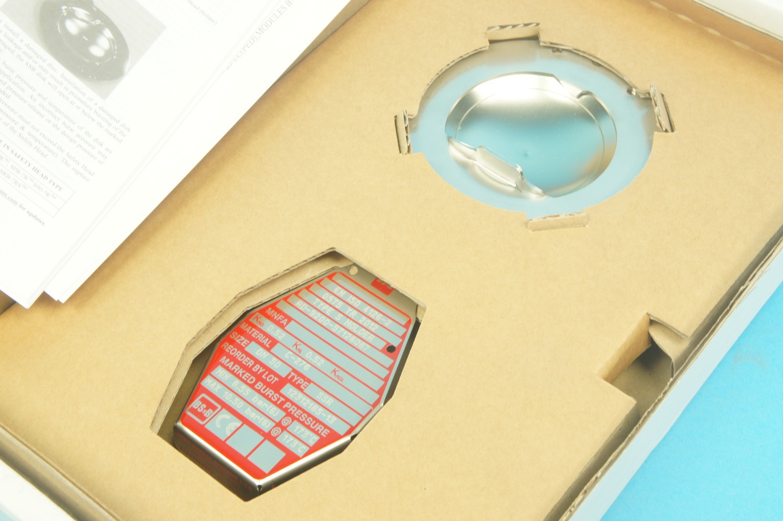 BS&B 12312185-13 SSR break disk 2in.(2″)/DN50 HASTC-276 8.55-10.50bar(G)@173°C