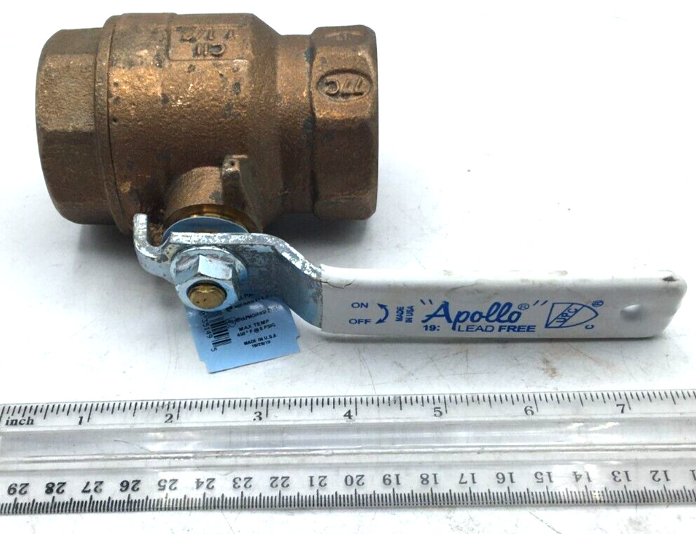 Apollo 1-1/2″ Ball Valve Full Port FNPT Lead Free 60 PSI Bronze 77CLF-107-01A