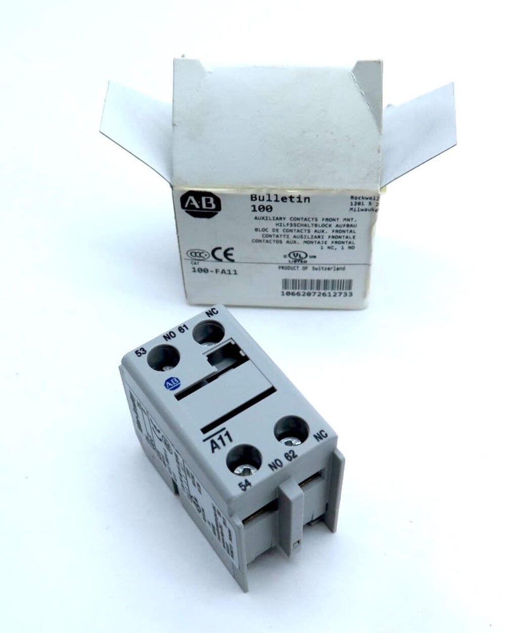 Allen-Bradley 100-FA11 Auxiliary Contact Front MNT. LOT OF 2