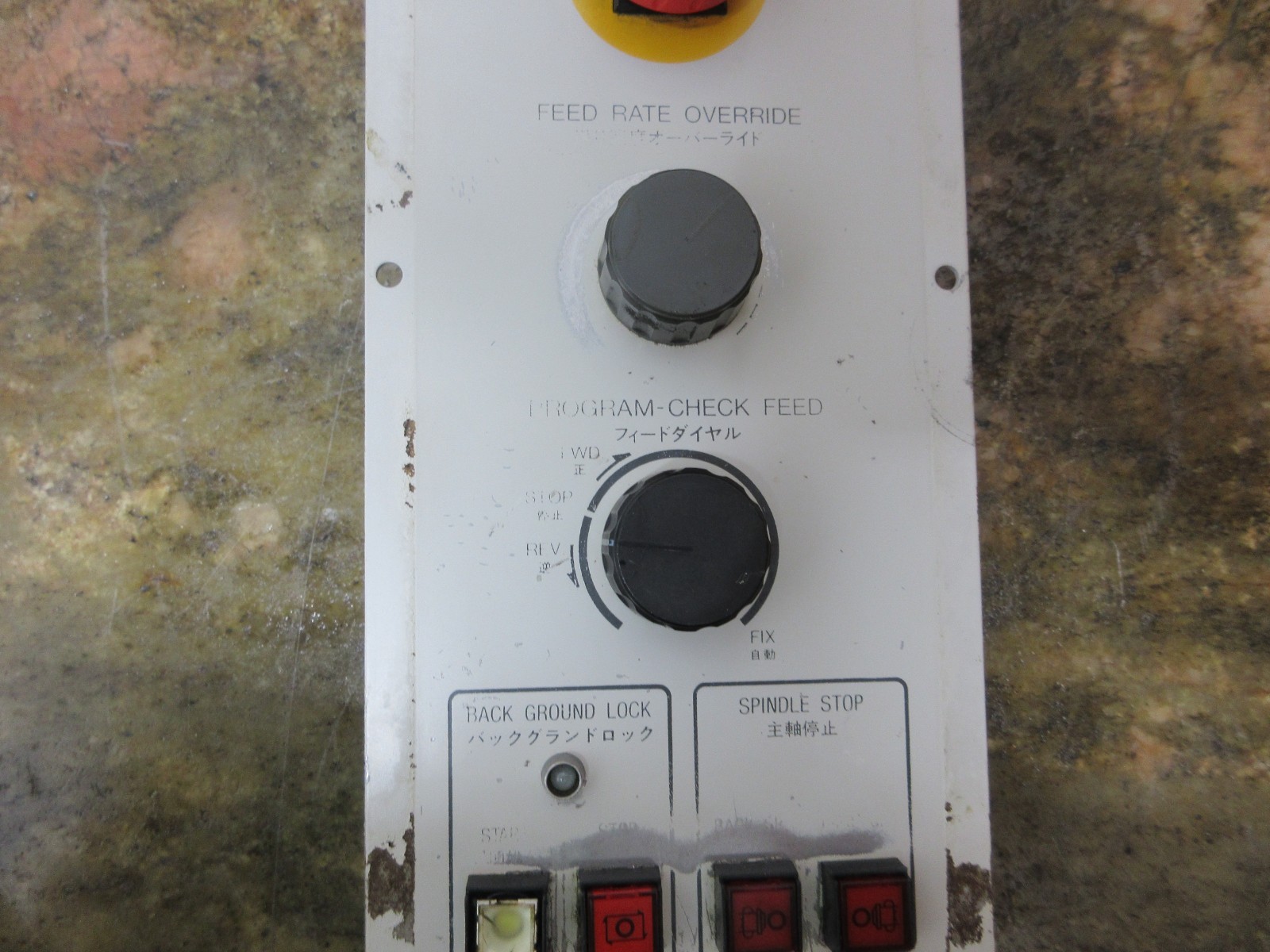 1996 CITIZEN L25 CNC LATHE FEED RATE OPERATOR CONTROL PANEL