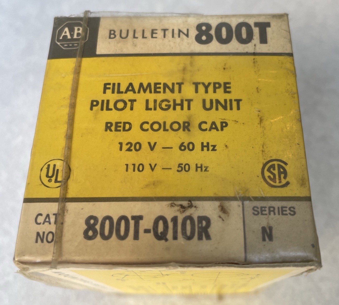 NEW – Allen Bradley 800T-Q10R Filament Type Pilot Light Unit w/ Red Color Cap