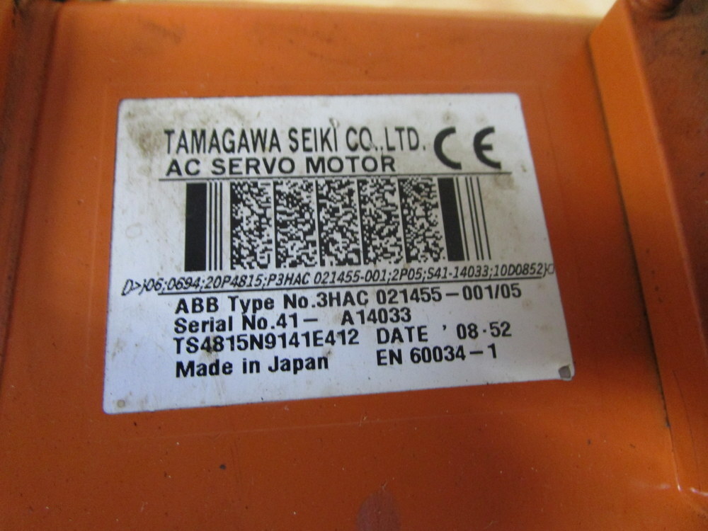 Tamagawa Seiki 3HAC 021455-001/05 ABB AC Servo Motor TS4815N9141E412