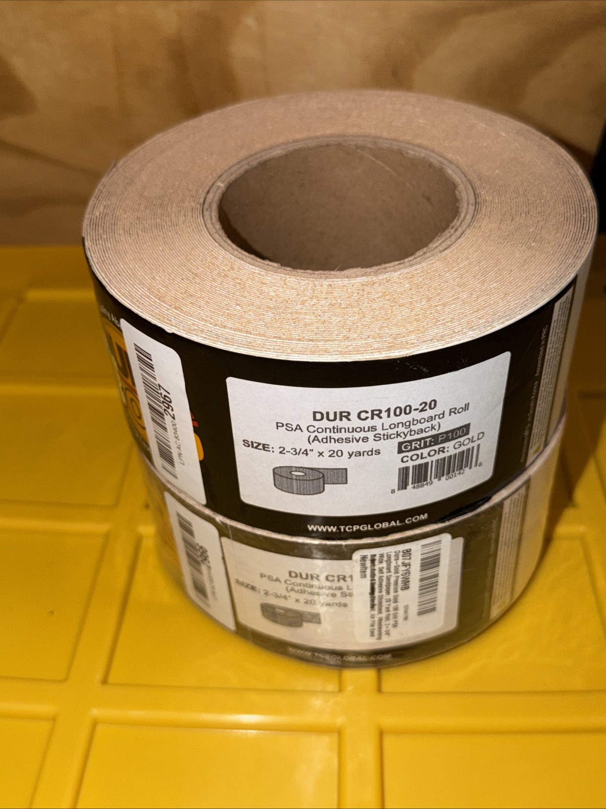 2X Dura Gold DUR CR100-20 PSA Continuous Longboard Roll 2-3/4″x20Yd P100 Grit