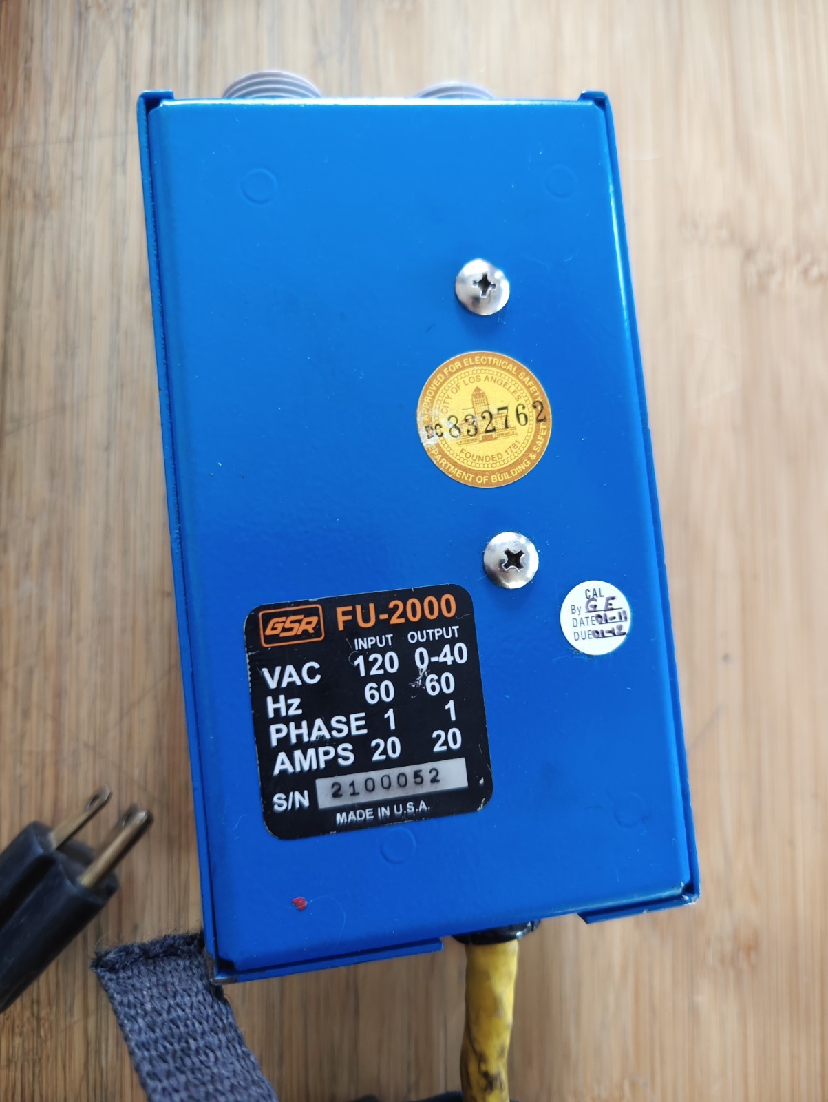 GEORG FISCHER GSR FU-2000 Electrofusion Welding Power Control Unit Soft Housing