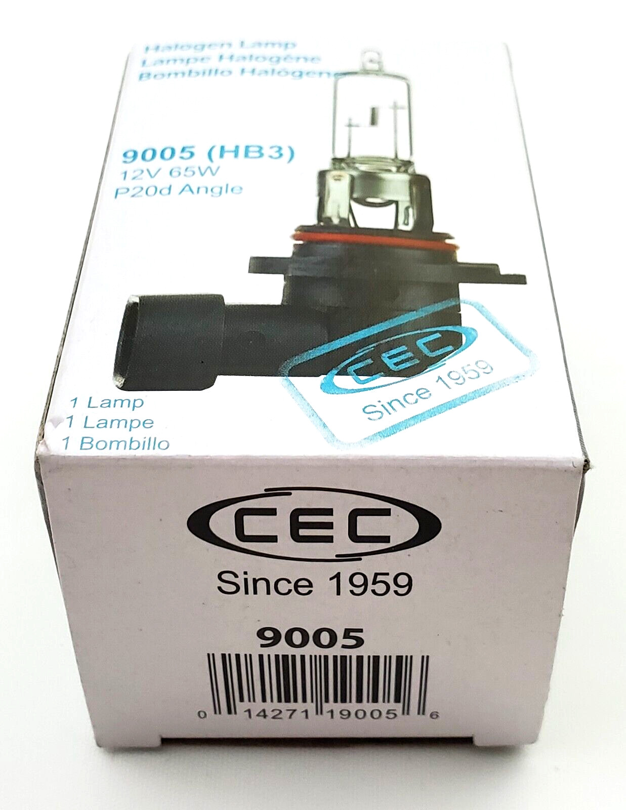 CEC 9005 HB3 12 Volt 65 Watt P20d Angle Base Halogen Automotive Lamp