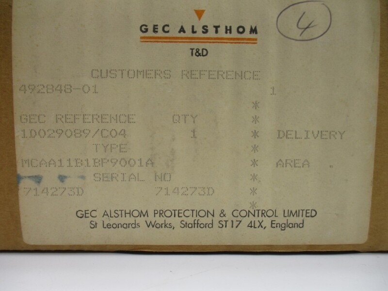 GEC ALSTHOM MCAA11B1BP9001A 0.6A NSMP