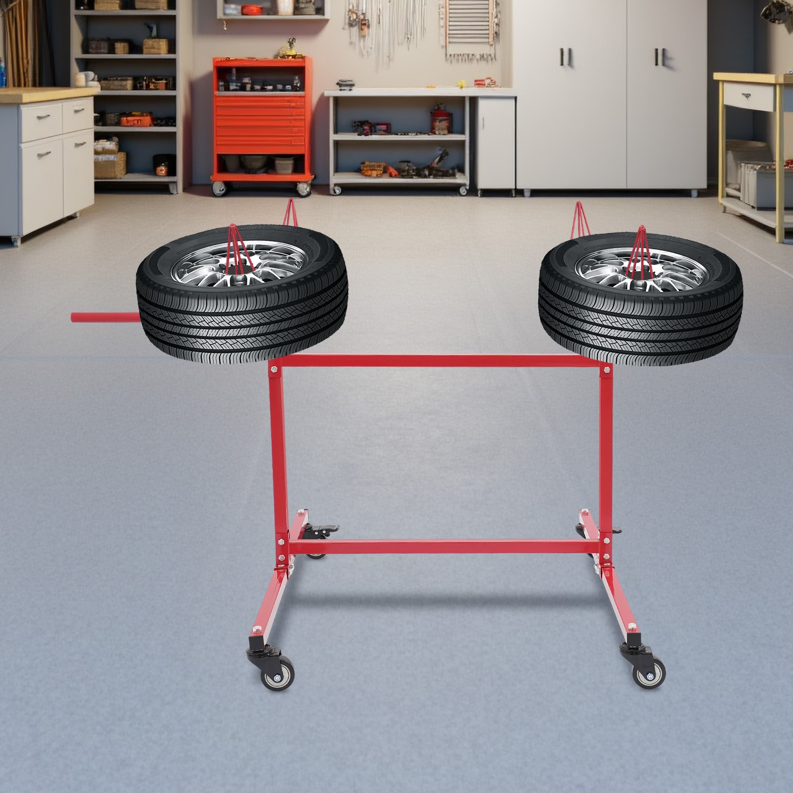 Wheel Paint Stand Rack Angled Wheel Holder Spray Stand For Car Repair Workshop