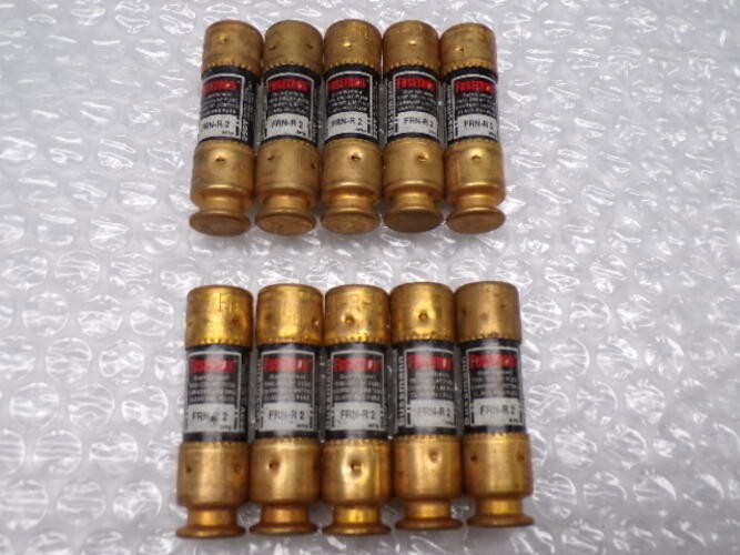FUSETRON FRN-R-2 FUSE BLACK LOT OF 10 NSNP