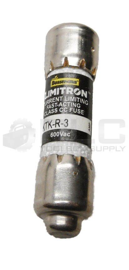 LOT OF 6 NEW BUSSMANN KTK-R-3 LIMITRON FUSE 3A 600VAC