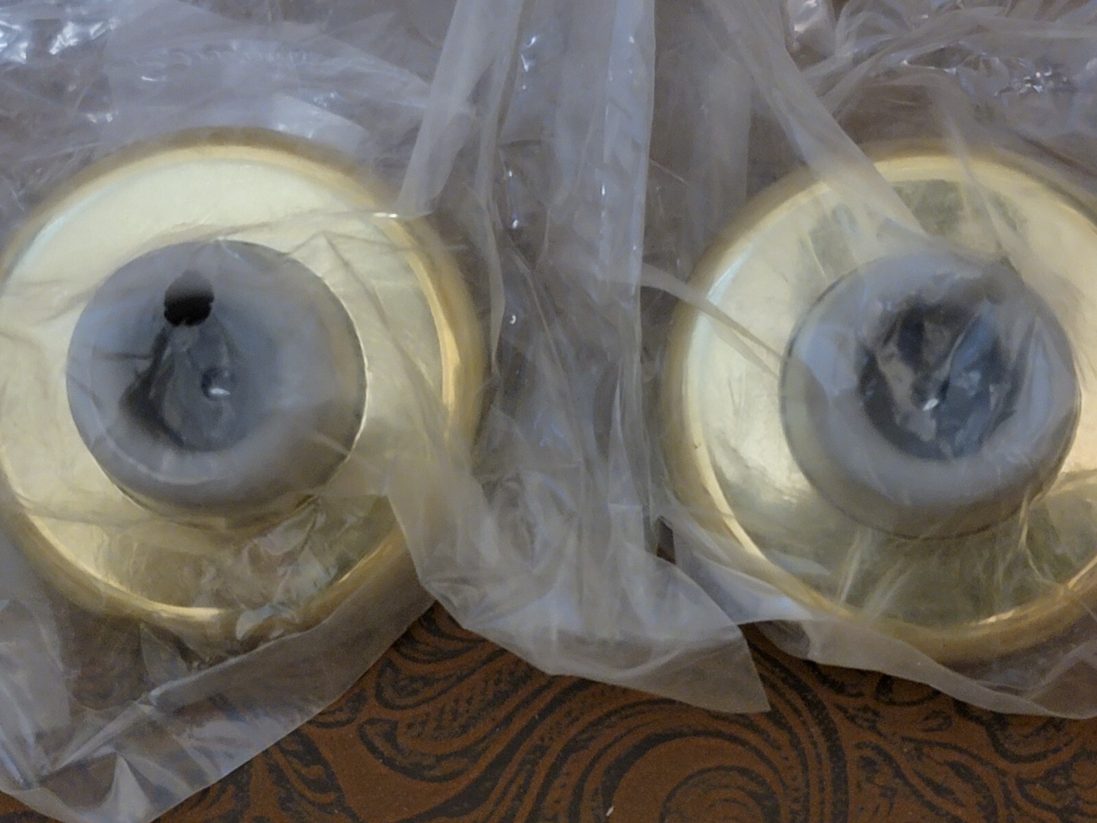 4 Pack – ROCKWOOD 409 US3 Concave Door Stop Wall Mount Bright Brass Lot #6 ზ