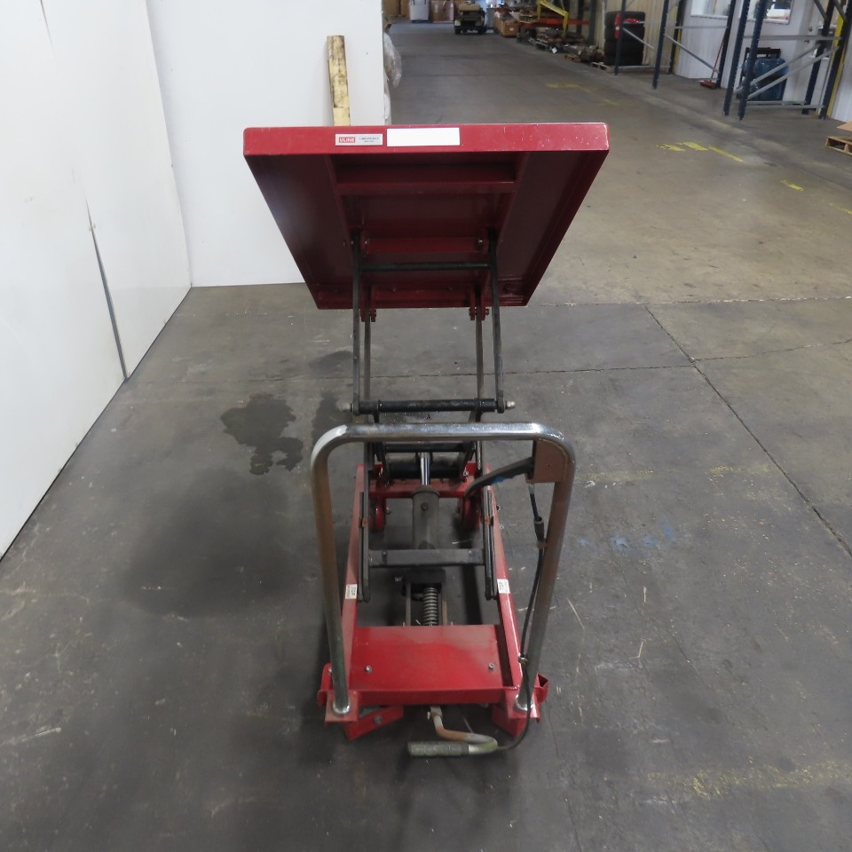 Uline 32″ x 24″ Manual Foot Pump Tilting Lift Table 660LBS Capacity