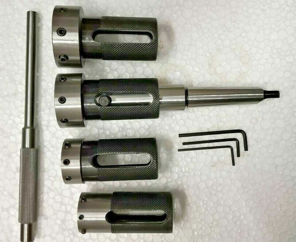Lathe Tailstock Die Holder Box Set Of 4 Floating Type MT2 SHANK Holds Metric Die
