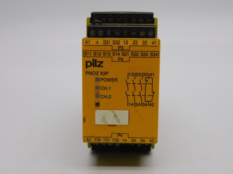 PILZ PNOZX3P24-240VACDC-3N/O-1N/C-1SO 24-240VAC/DC 8.0A (AS PICTURED) UNMP