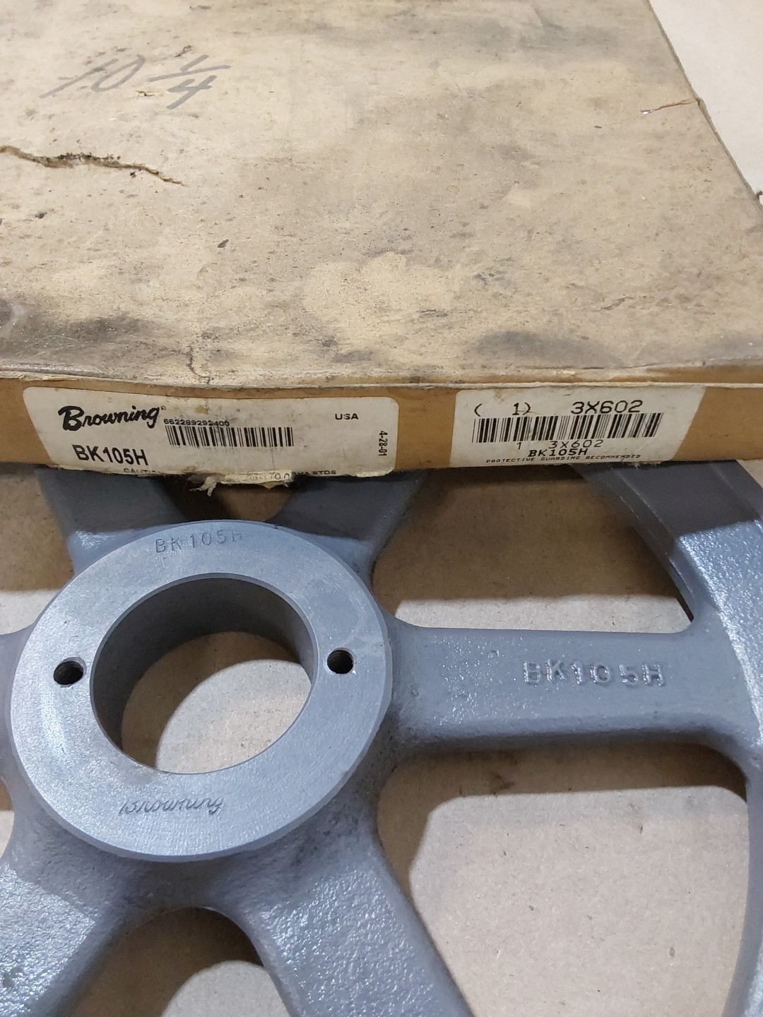 Browning BK105H FHP Sheave Classical Gripbelt 1 Groove Bushed