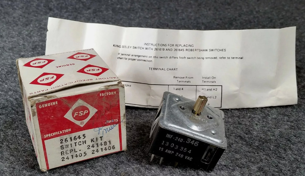 NEW OEM NOS FSP Whirlpool Range Burner/Surface Element Switch 261645