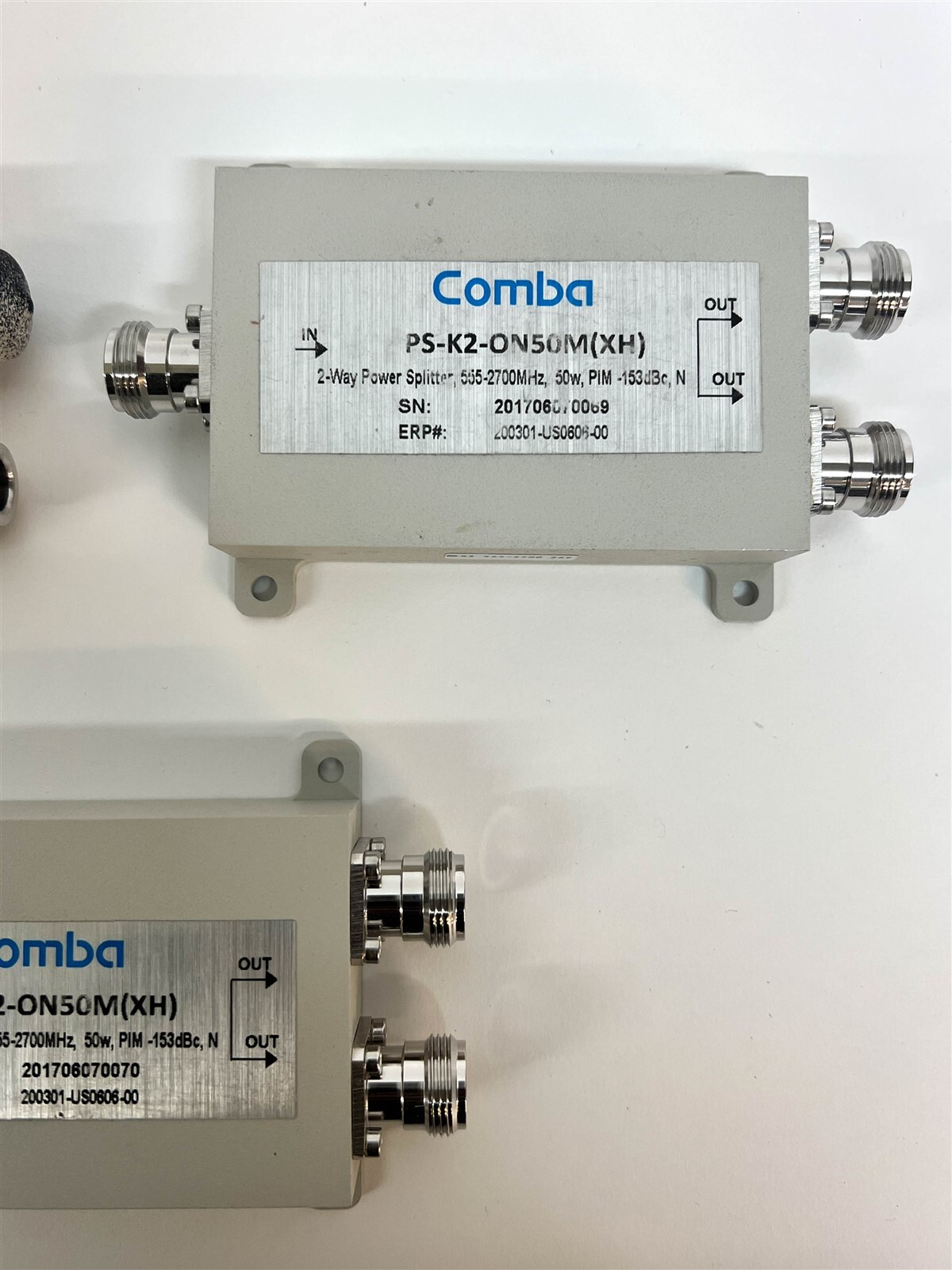Comba PS-K4-ON50M(XH) Antenna 2 Way Power Splitter LOT of 3 New (10030M