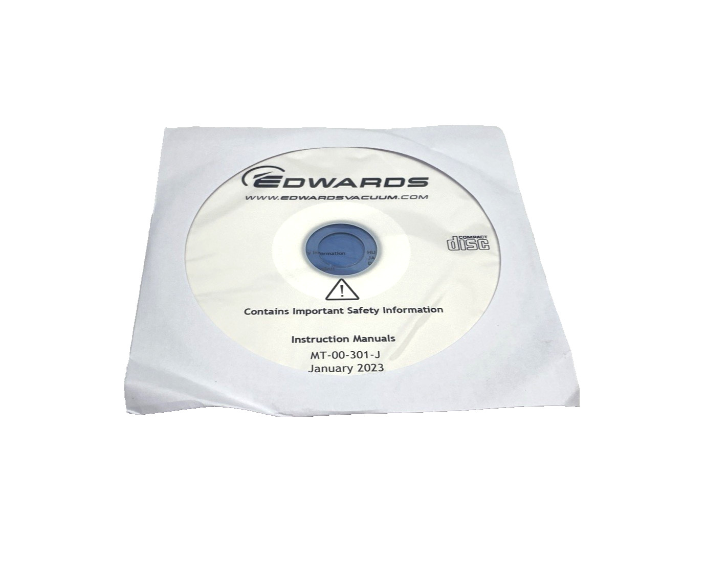 Edwards MT-00-301-J Instruction Manual CD Disc Jan. 2023