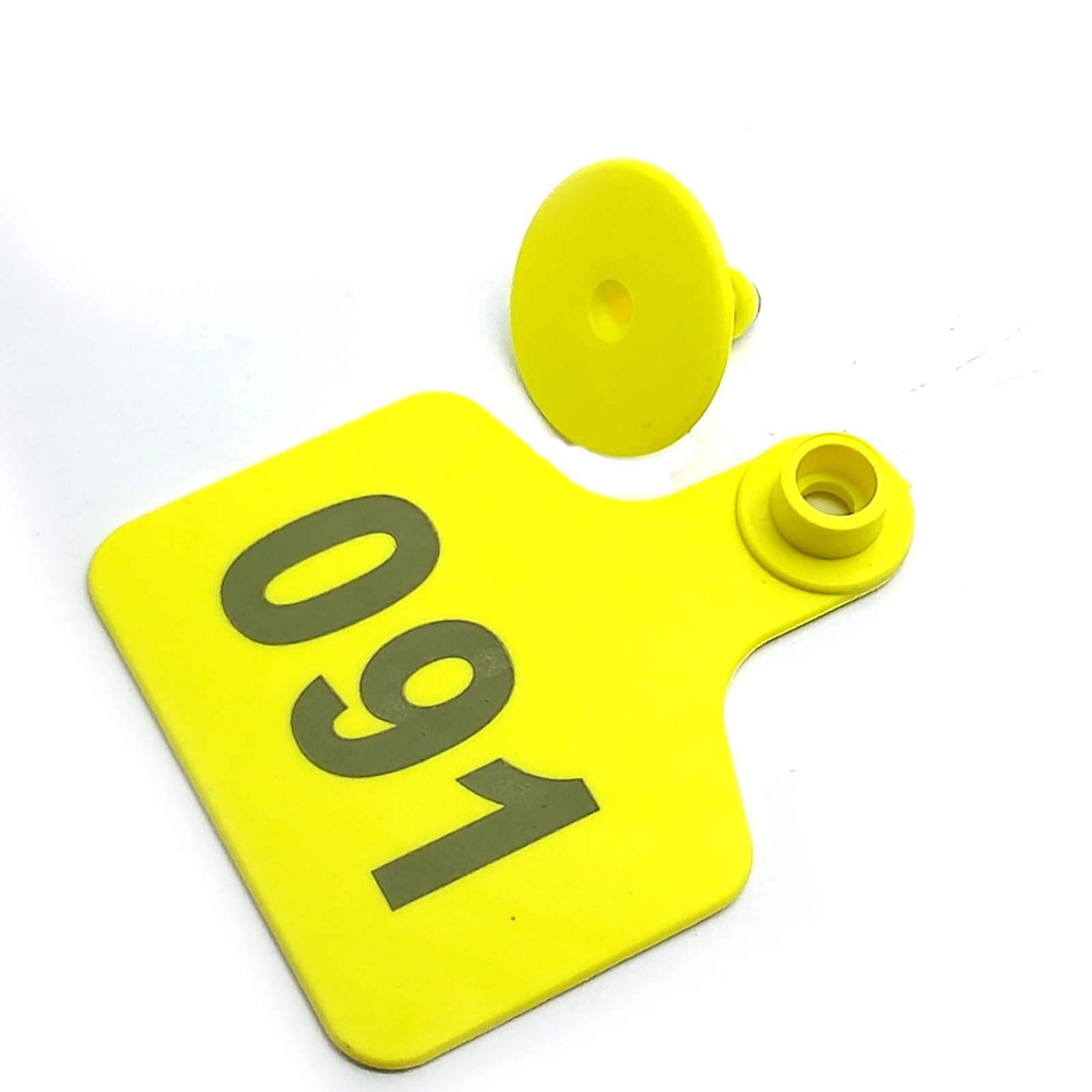 100x Yellow 001-100 Number Plastic Livestock Ear Tag 3″ x 2.4″ For Cow